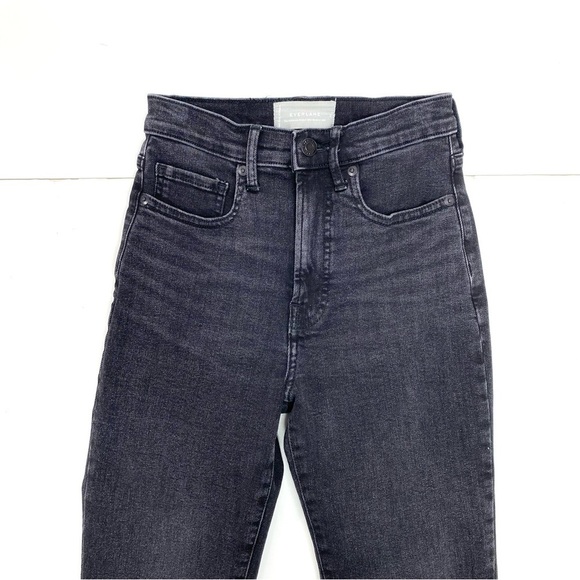 EVERLANE Authentic Stretch Slim Bootcut Jeans High Rise in Washed Black Size 25 - Picture 3 of 9